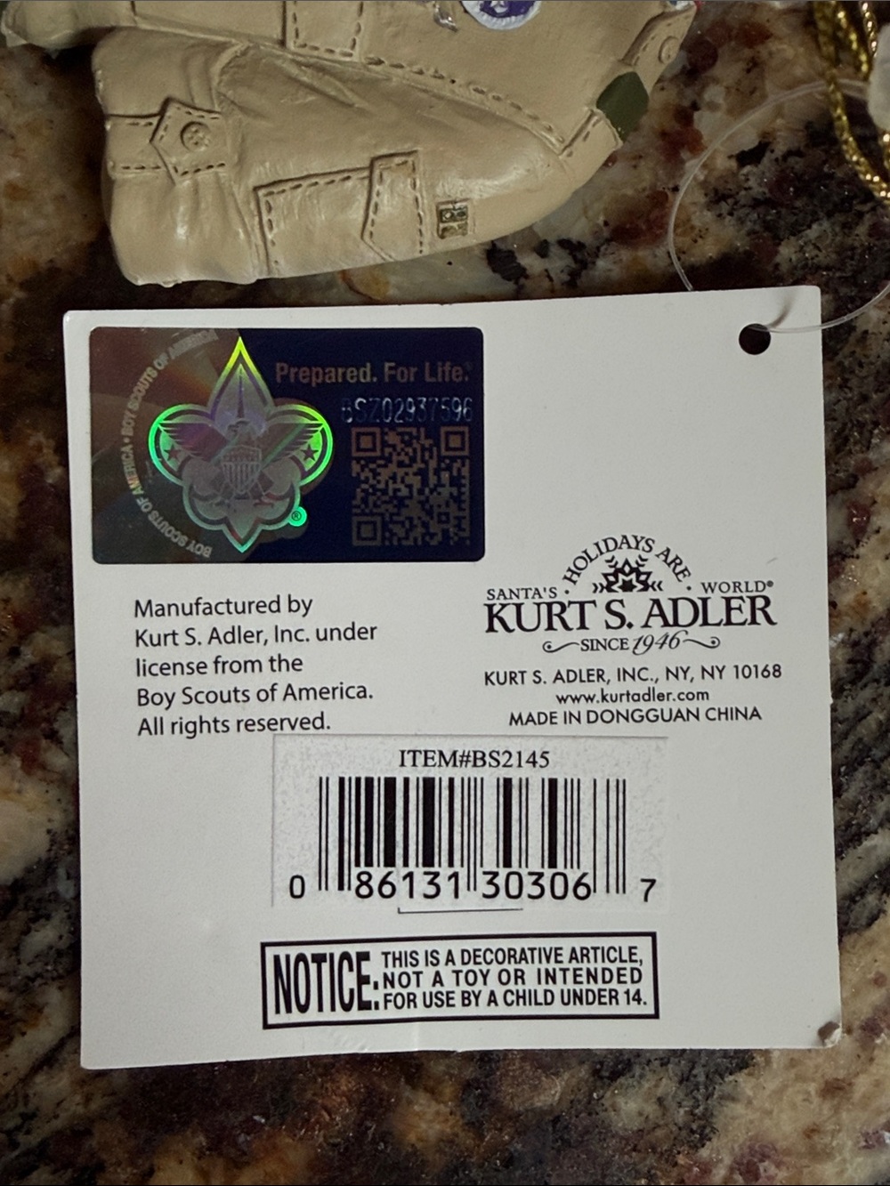 New Boy Scouts ornament Kurt Adler new with tags - Picture 6 of 10